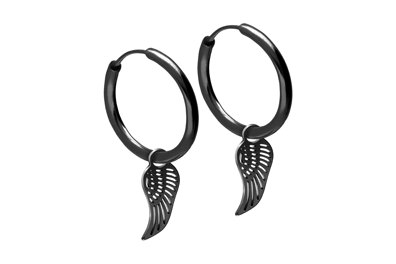 Chirurgenstahl Ohrclicker Creolen FLÜGEL von Piercingline